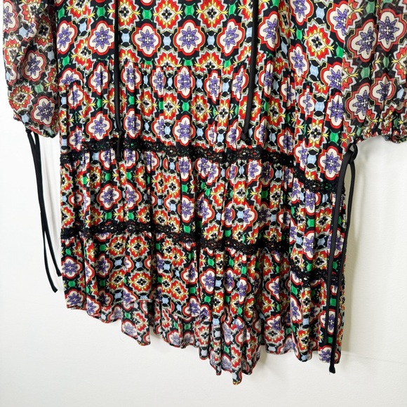 Alice + Olivia Arnette Tiered Tunic Dress Size Large - Picture 6 of 12